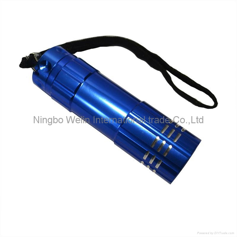 Hot sale mini pocket handheld led torch 9 led promotional flashlight