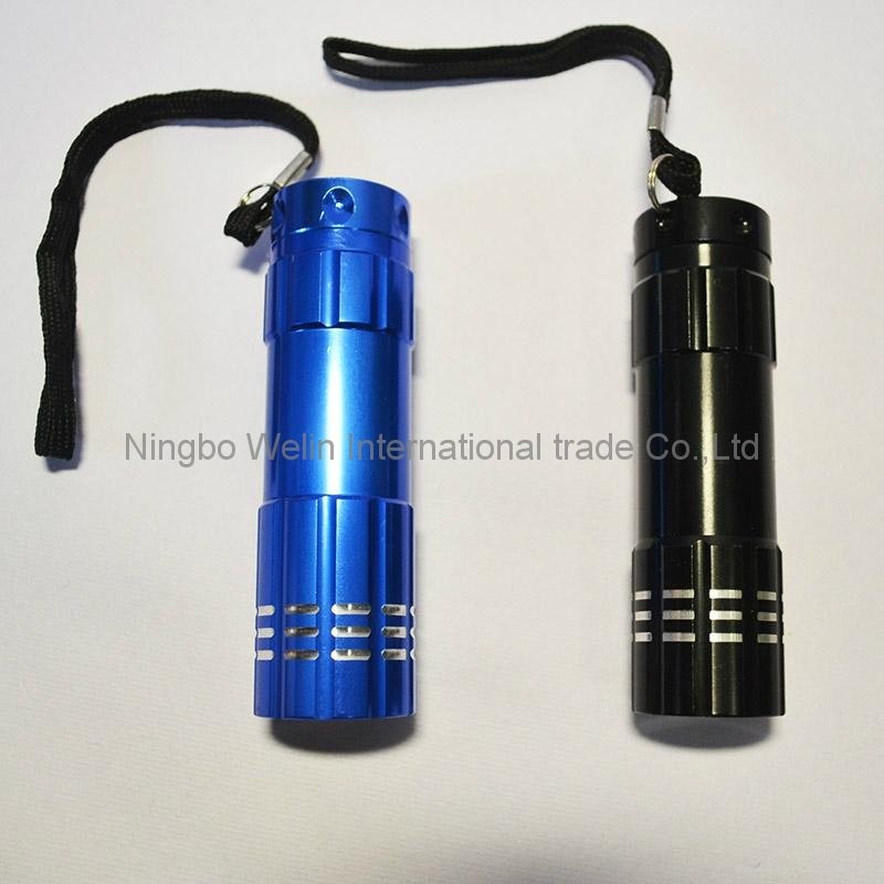 Hot sale mini pocket handheld led torch 9 led promotional flashlight 2