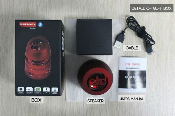 Gift mini speaker with multi-color and 1200mAh Battery 5