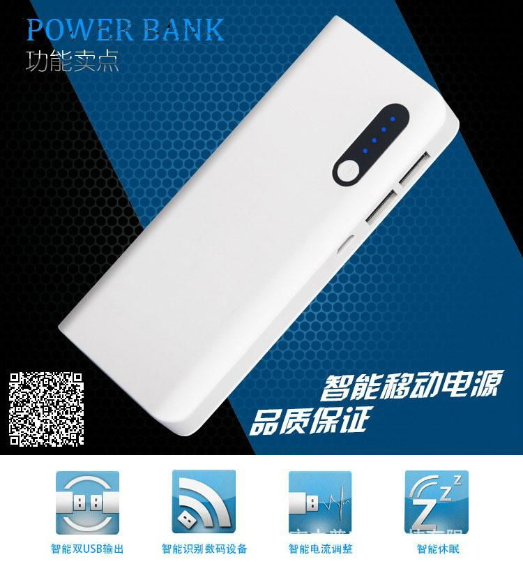 Power Bank 10400mAh+LED flashlight+2USB 3