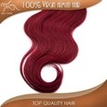 grade 6A ombre color 1b#-burgundy body wave indian human hair extensions 4