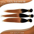 available length 14-24inch 1b#-27# straight indian human hair weaving  5