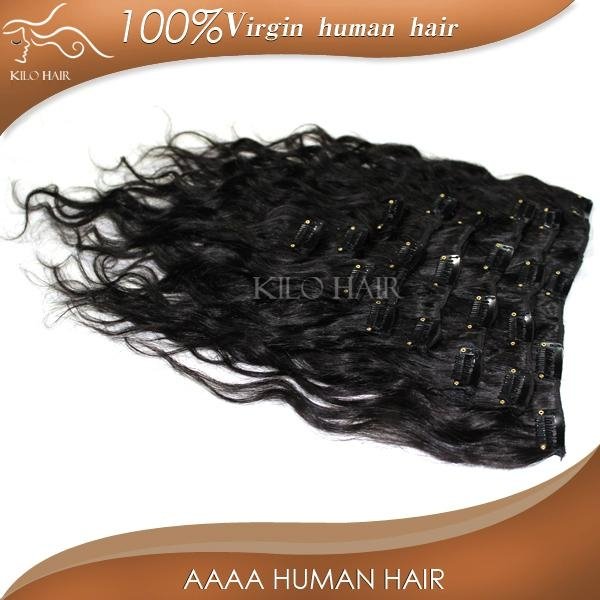 clip on human hair extensions 5pcs-10pcs per set virgin brazilian hair 3