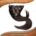 chinese sites virgin unprocessed brazilian clip in human hair extensions  4