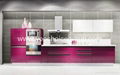 Rose color kitchen cabinet,modern style kitchen cabinet,high quality kitchen cab