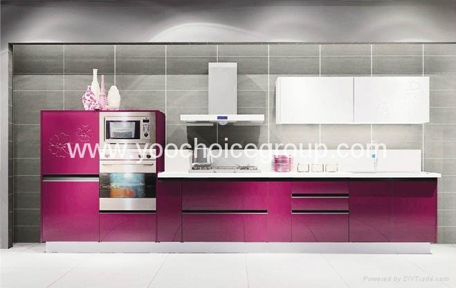 Rose color kitchen cabinet,modern style kitchen cabinet,high quality kitchen cab