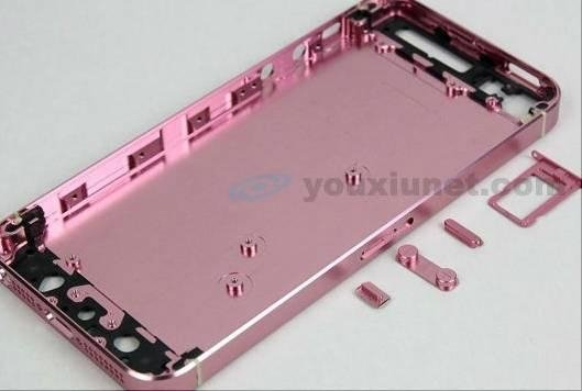 for iPhone 5 Middle Frame Bezel Back Cover Housing Case Red Pink Yellow Pink 3