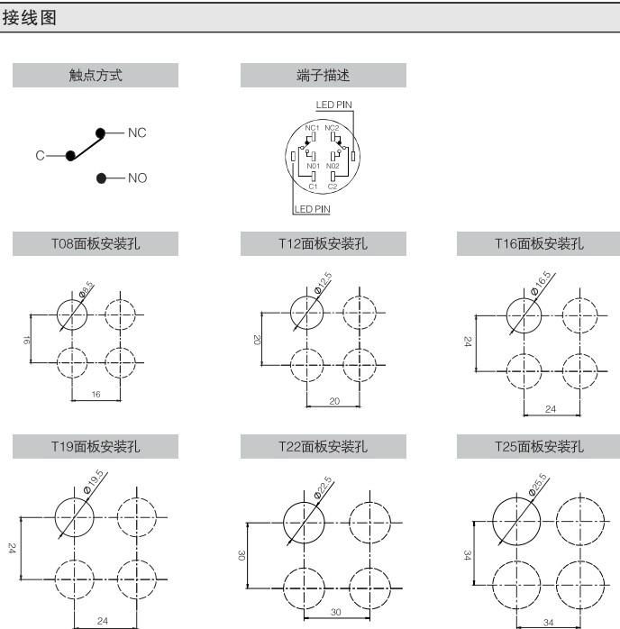 韩国防水金属环状灯平头按钮开关 4