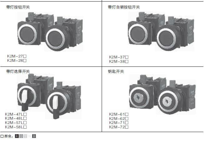 韩国凯昆KACON齐平两用圆形自锁按钮开关 4