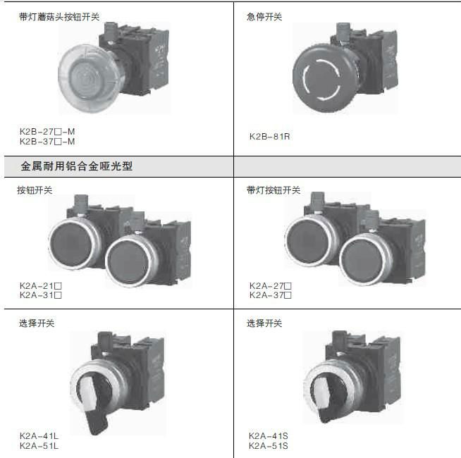 韩国凯昆KACON齐平两用圆形自锁按钮开关 5