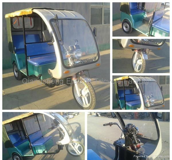 2014 new modlel eco friendly 1000W 60V battery operated rikshaw 4