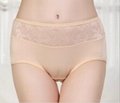 Confort Bamboo Fiber Lace assorted solid Color brief Underwear  4