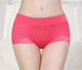 Hipster Fashionable Bamboo Fiber Brief panties with Lace, Assorted Solids 2