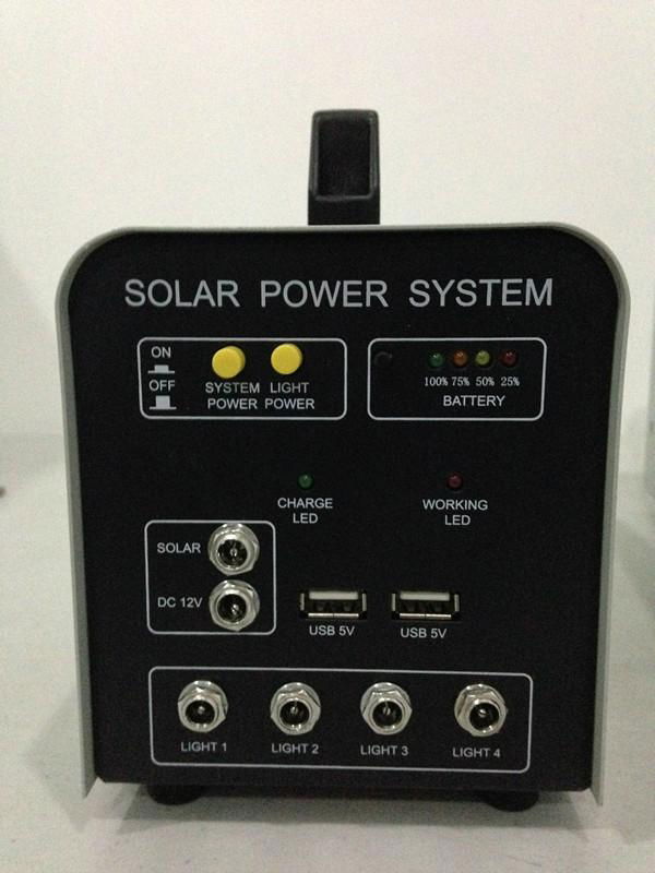 5W-20W portable DC solar home system cabinet box with controller