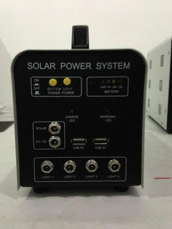 5W-20W portable DC solar home system cabinet box with controller 2