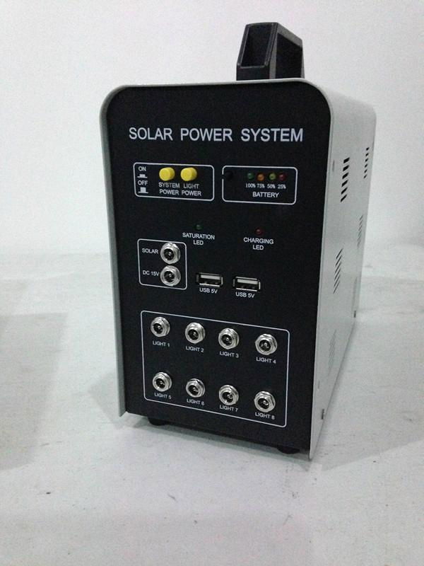  30w portable DC solar home system without battery and solar panels 2