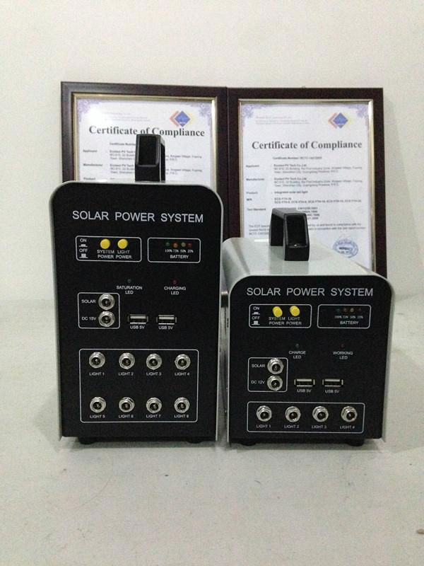  30w portable DC solar home system without battery and solar panels 4