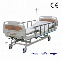 Manual 3-rocker medical ward bed