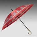 22'' x 16K Stain Cover Straight Umbrella J Handle with Manual Open 4