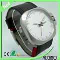 High quality watches men stainless steel watch genuine leather watch  3