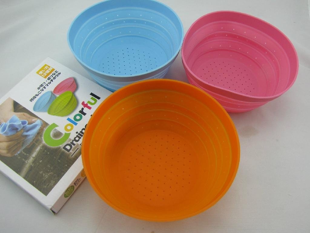 silicone indeformable foldable hollow bowl 3
