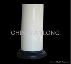 Pure White Artificial Crystallized Glass Stone Columns