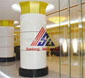 Pure White Artificial Crystallized Glass Stone Columns 2