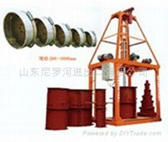 Cement tube machine