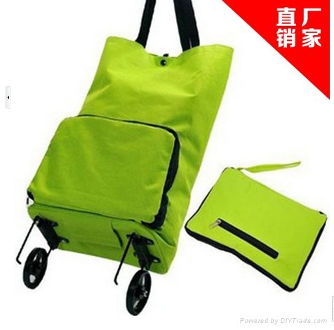 promotional trolley shopping bag wheel shopper bag gift bag foldable bag 