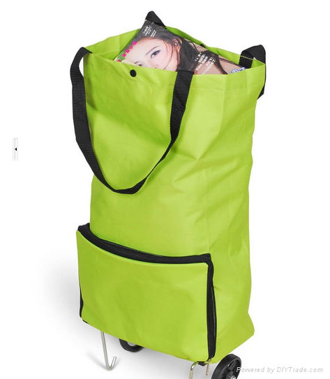 promotional trolley shopping bag wheel shopper bag gift bag foldable bag  2
