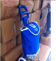 polyester  shopping  trolleybag carry foldable Portable Folding Trolley Shopping