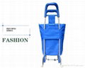 polyester  shopping  trolleybag carry foldable Portable Folding Trolley Shopping 5