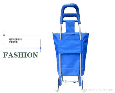 polyester  shopping  trolleybag carry foldable Portable Folding Trolley Shopping 5