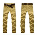 Wholesale new style men chino pants slimming fit