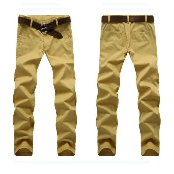 Wholesale new style men chino pants slimming fit