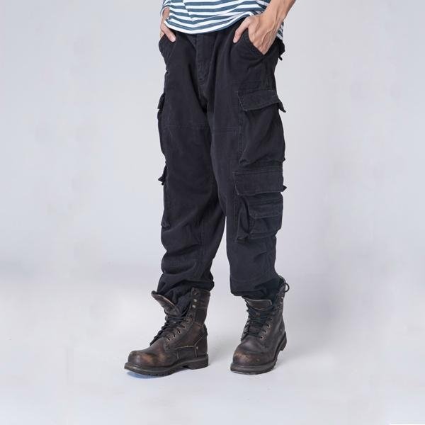 wholesale military style mens cheap khaki baggy cargo pants 2