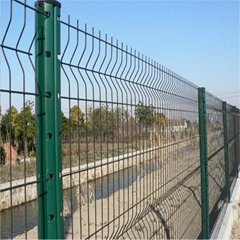 Curvy welded wire mesh fence/Polymer wire mesh fence/3 folds welded wire mesh fe