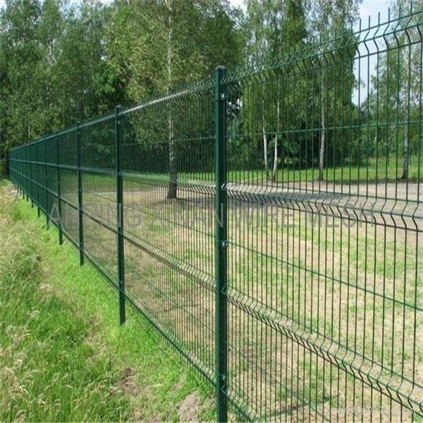 Curvy welded wire mesh fence/Polymer wire mesh fence/3 folds welded wire mesh fe 5