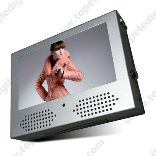 7 inch wall-mounted motion sensor taxi lcd digital signage