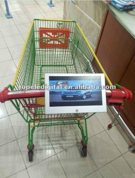 10.1inch with internal battery for shopping trolley/cart advertisement monitor