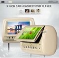 9 inch headrest dvd player with touch screen or digital panel  3 colors