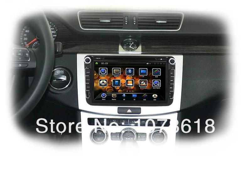 Hot 8 inch vw double din dvd gps player vw tiguan dvd 2 Din Con GPS steering whe 2