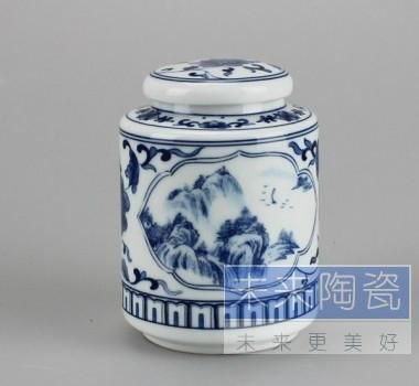 手繪景德鎮陶瓷茶葉罐 5