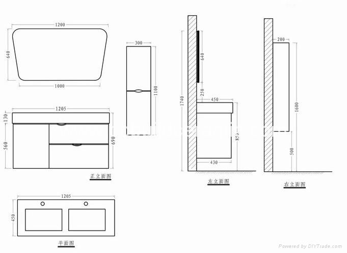 Modern Bathroom Furniture Bathroom Cabinet (CB-6074) 5