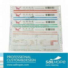 Multi-color barcode courier bill invoices printing airway bill