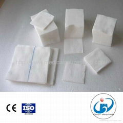 medical absorbent cutting gauze with or without X-ray detectable thread