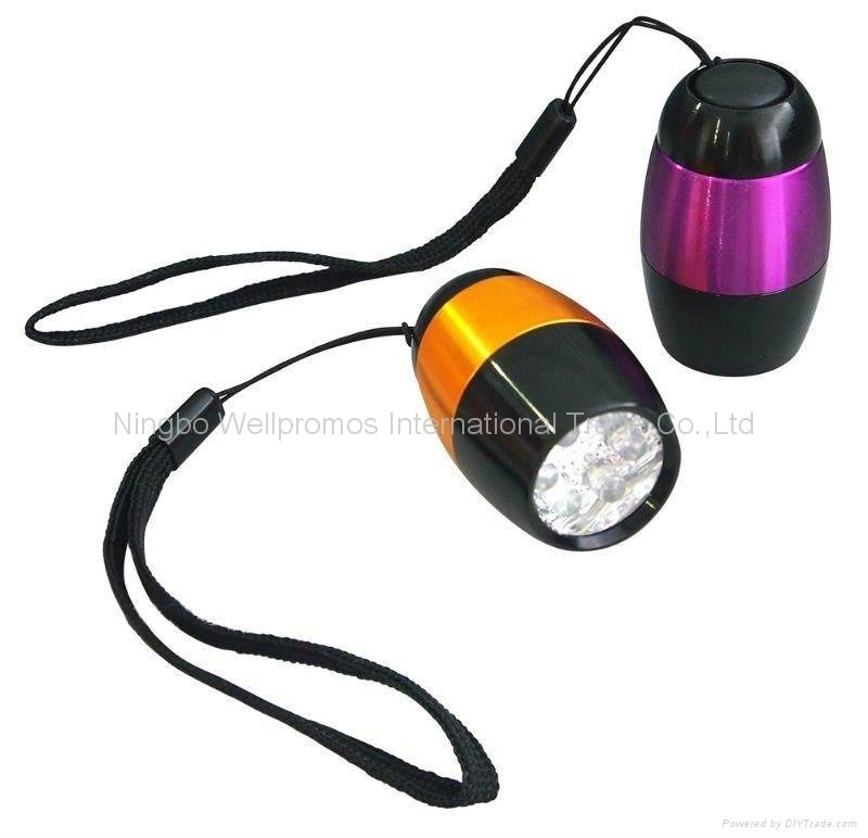 6 led mini promotional flashlight with 2*CR2032 bateery