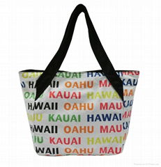 Large shopping bag with zipper