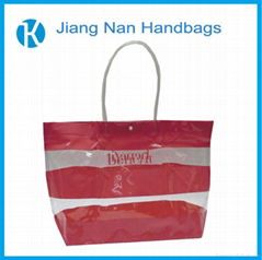 2014 Woman fashion striped tote beach bag wholesale