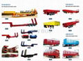 Low bed semi trailer (3axles) transport vehicles,heavy duty optional 5